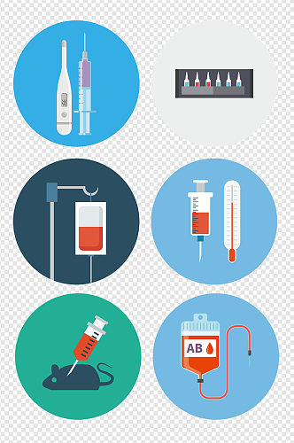 急救输血医疗主题元素图标