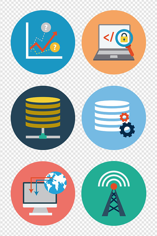 信息化网络网站互联网图标素材-众图网