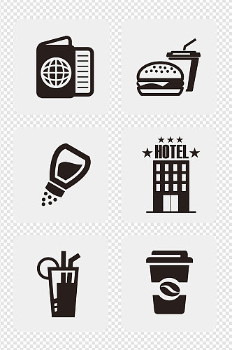 酒店图标图标合集素材
