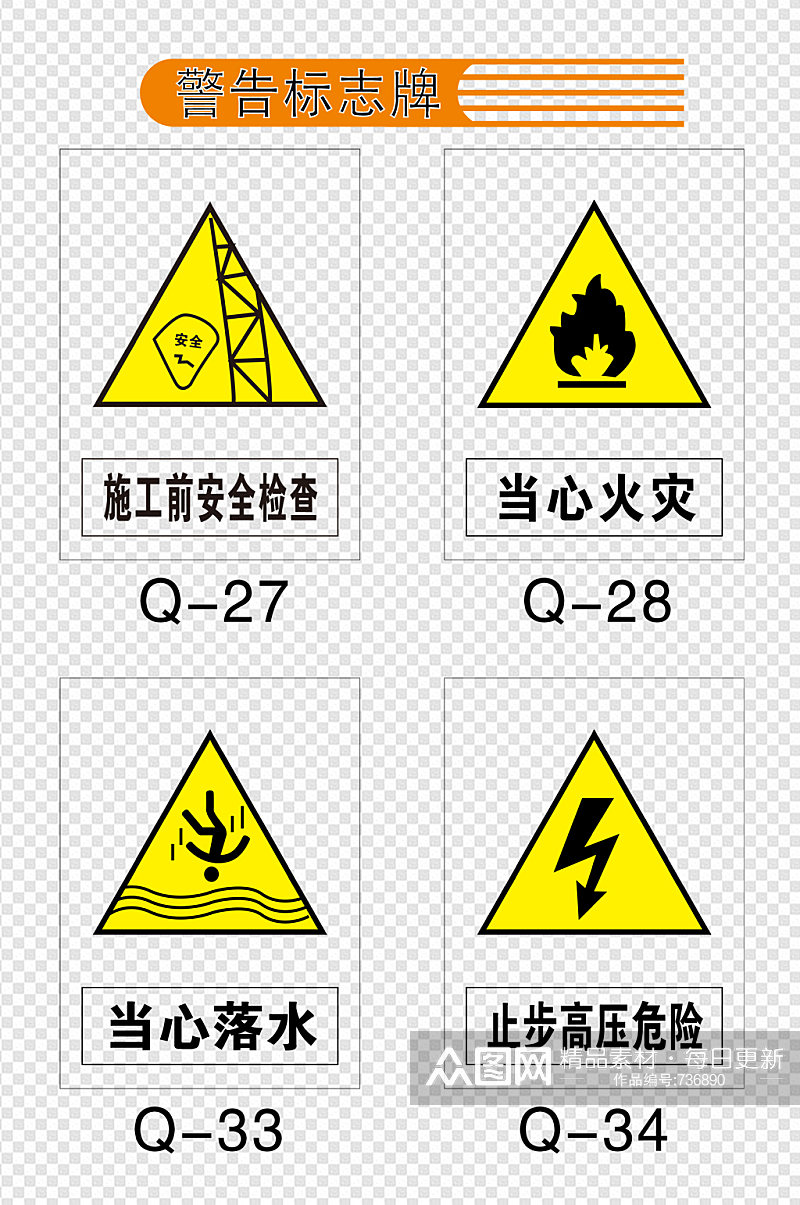 警告标志牌背景设计图素材