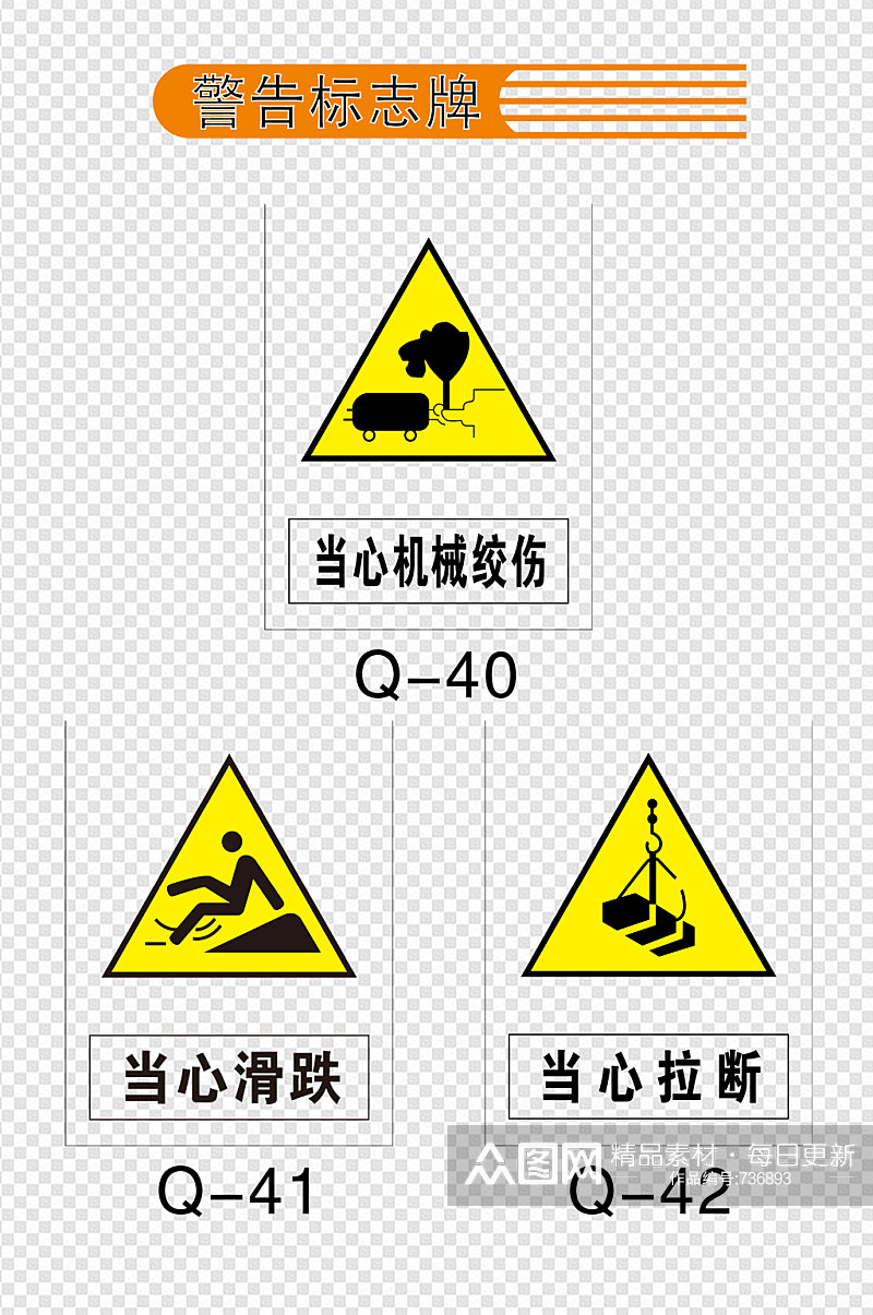 警告标志牌工地背景科室牌素材