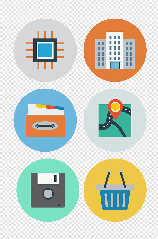 手绘互联网网页图标素材