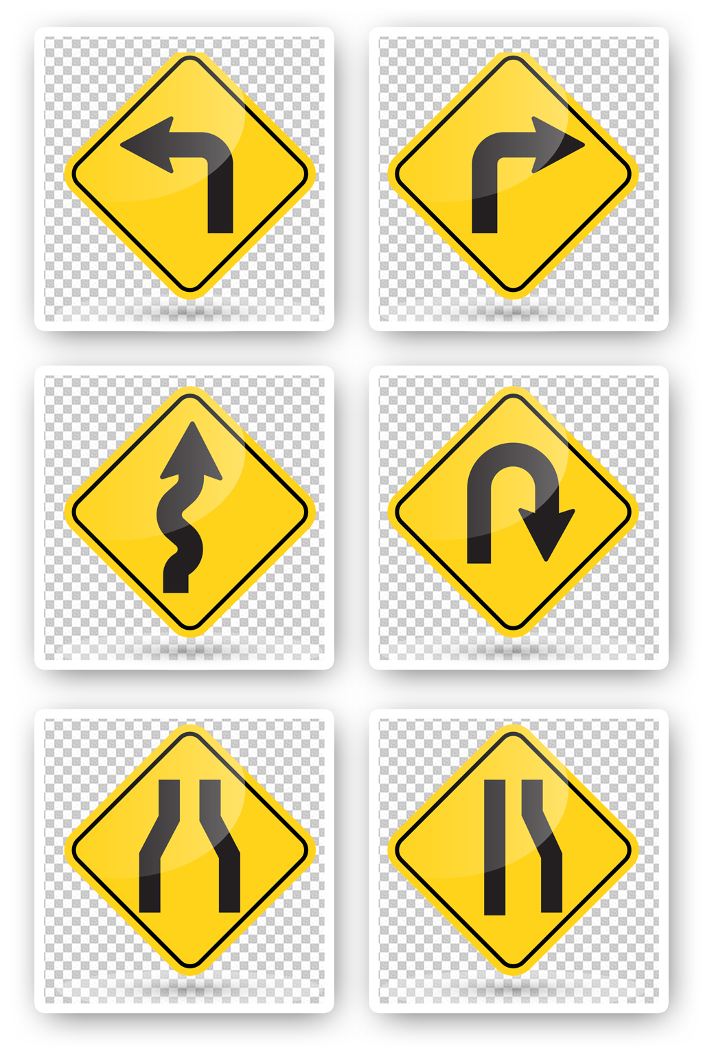 交通公路路标指示牌素材