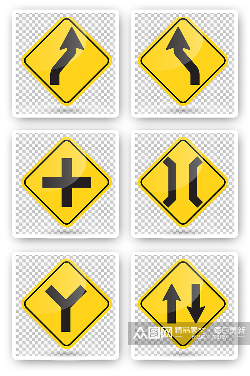 交通公路路标指示牌素材