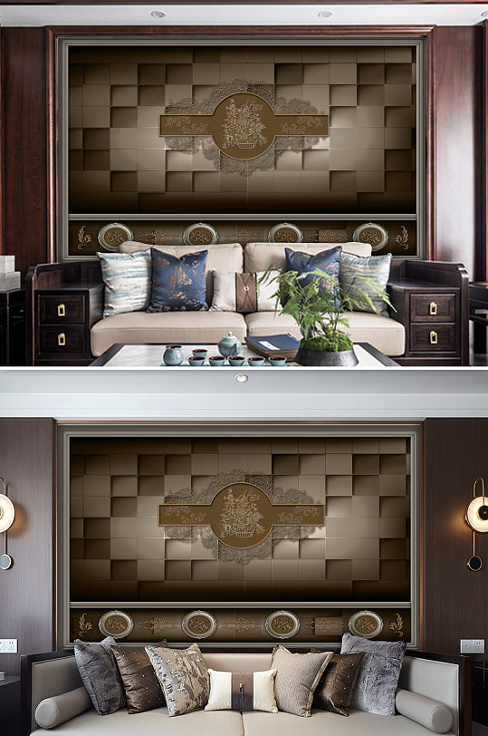 北欧欧式高档奢华沙发背景墙-众图网