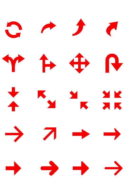 红色箭头方向图标方向指示标志免扣元素