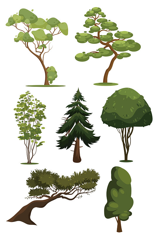 树木插画插画素材免扣元素