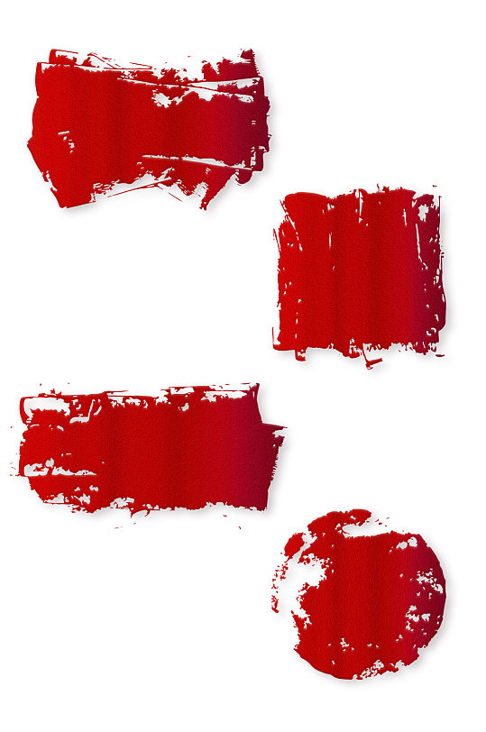 中国风质感红色印章立体装饰标题框免扣元素