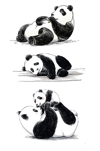 熊猫国宝可爱萌宠免扣元素