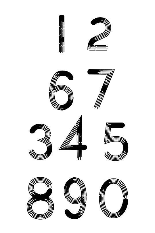 数字设计艺术字体免扣元素