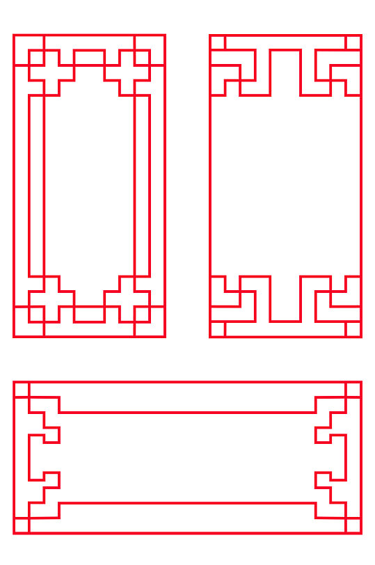 窗户复古国潮古风古典对话框边框免扣元素