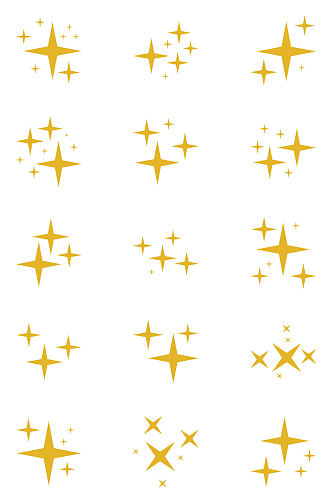 金色星星光效图标星光图标免扣元素