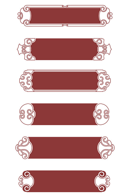 中国风古典标题框文本框电商边框免扣元素