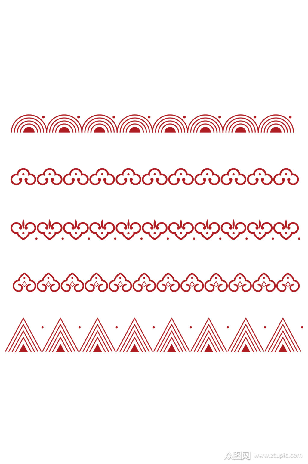 简约中式线条装饰国风分割线设计免扣元素素材
