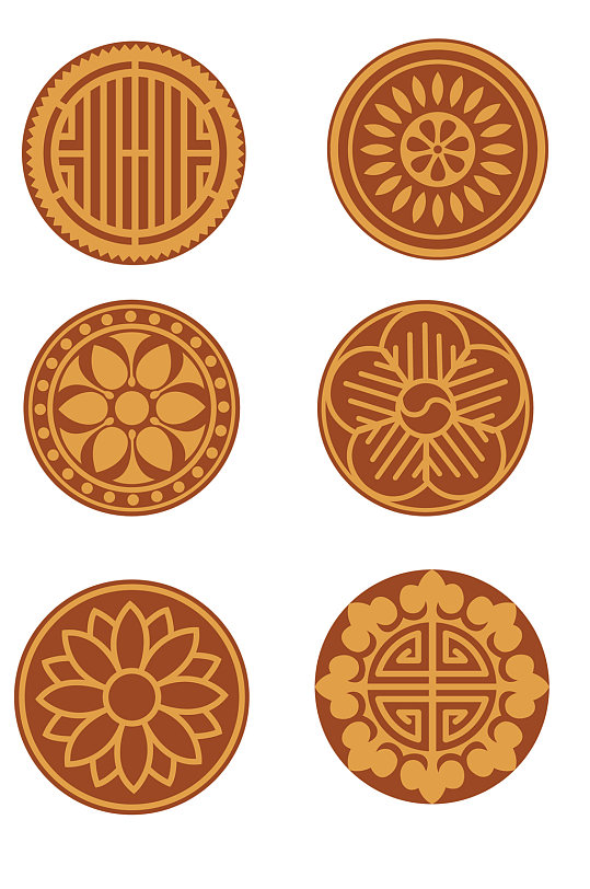 中國風(fēng)花紋傳統(tǒng)古典圖案邊框底紋免扣元素