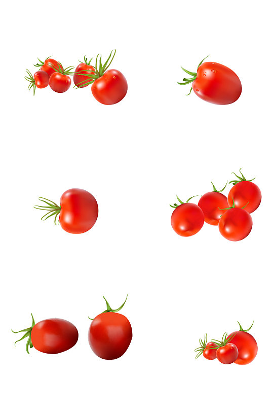 产品实物红色圣女果小番茄免扣元素