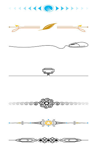 分割线边框花纹创意几何图案边框免扣元素