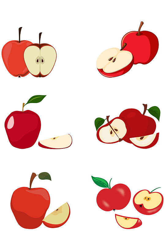 苹果水果元素创意设计免扣元素