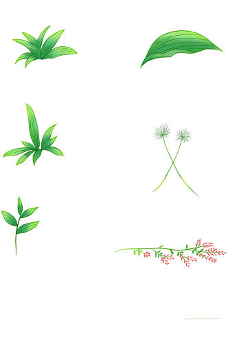 文艺小清新植物图标免扣元素