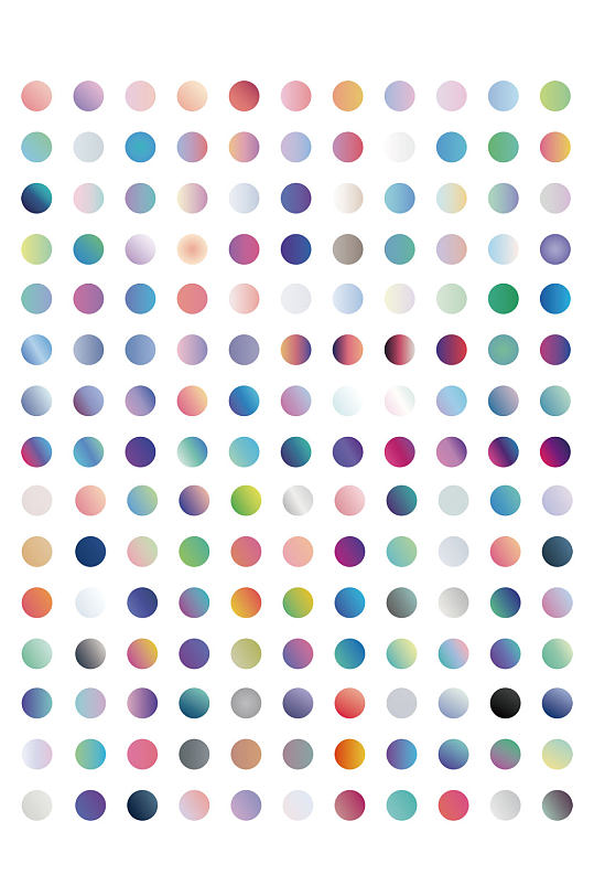 ai圆形渐变色卡免扣元素