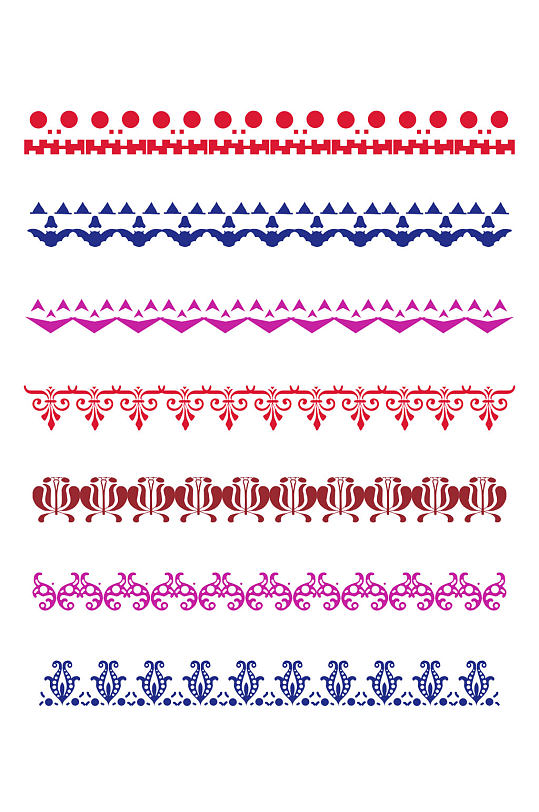 分段线花边花纹图片免扣元素