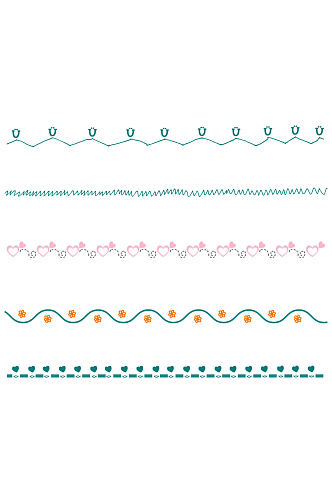 可爱分隔线线条形状免扣元素