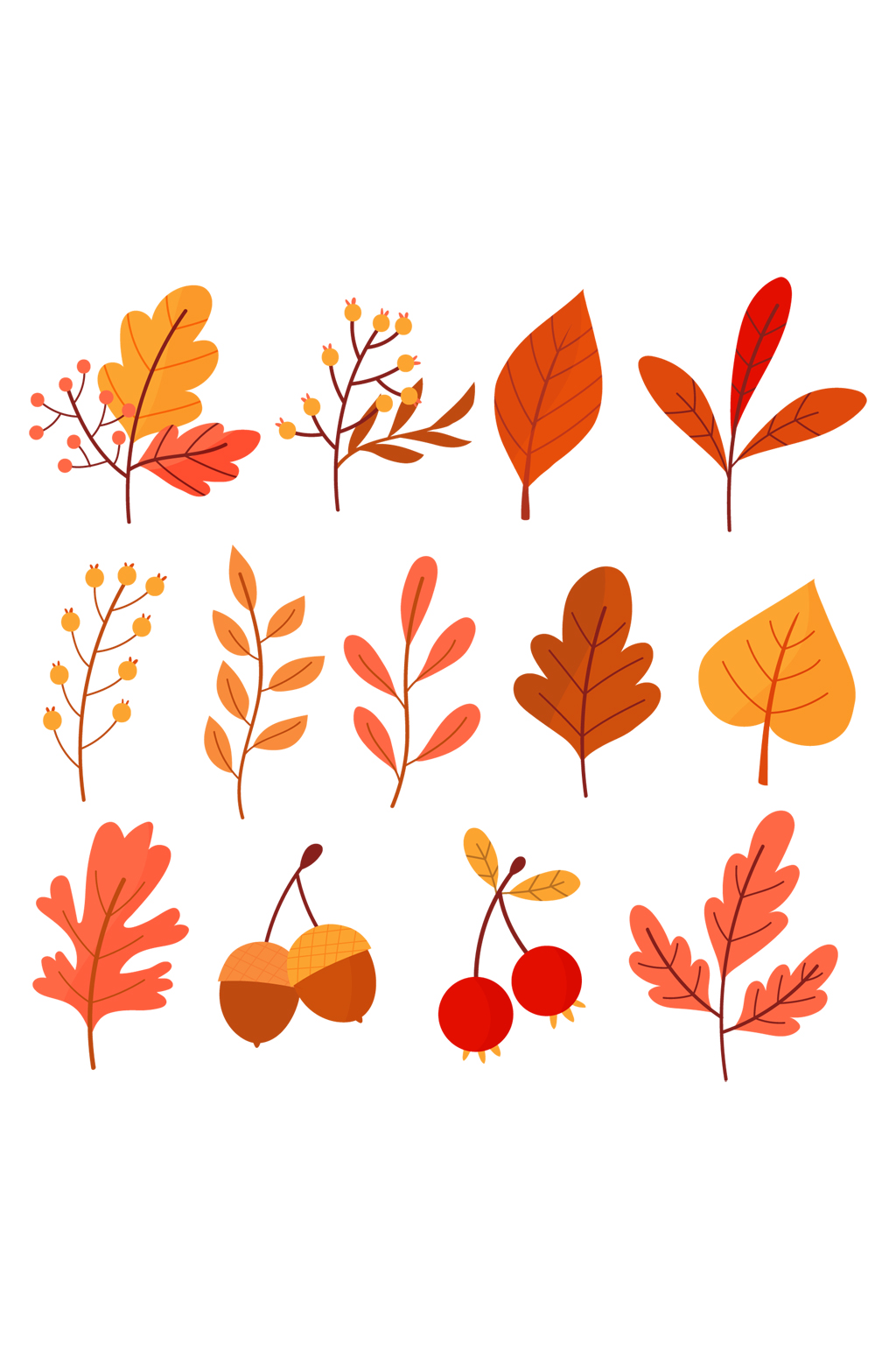 秋叶飘落卡通图片
