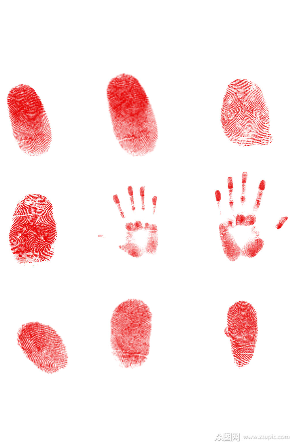 手印笔刷装饰效果印记免扣元素模板下载-编号3203150-众图网