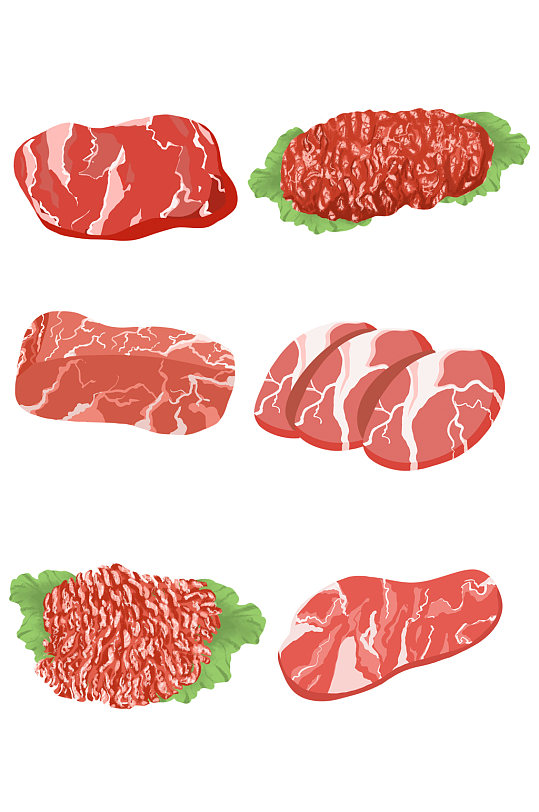 新鲜肉类食物大集合免扣元素