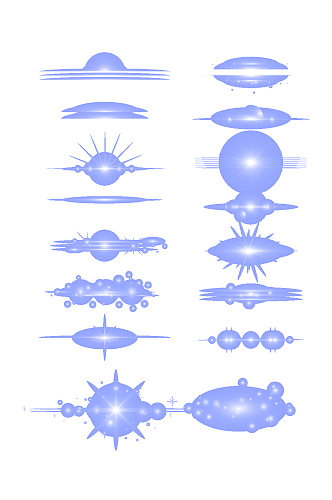 白色灯光高光星星闪耀光晕效果免扣元素