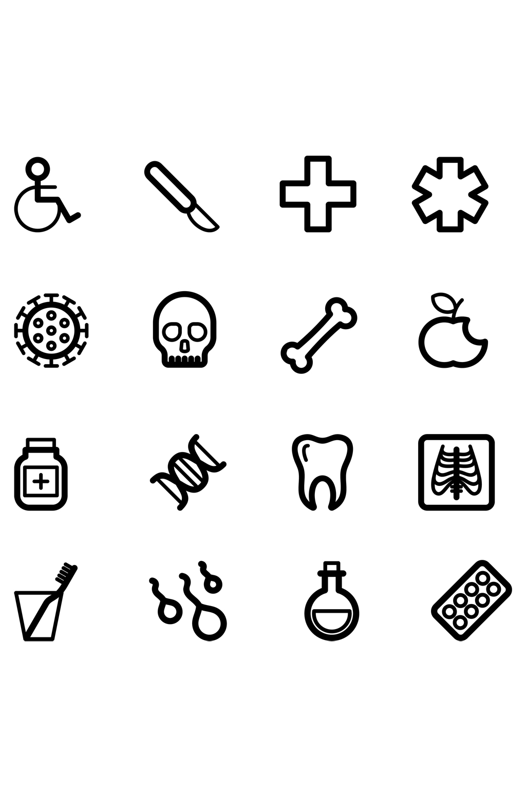 医疗元素icon图标免扣元素素材