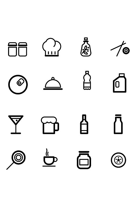 饮料厨师icon图标免扣元素