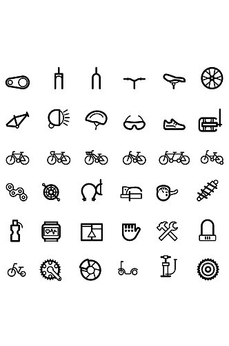 自行车配件元素icon图标免扣元素