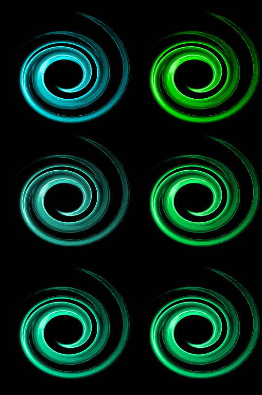 油漆绿光圈光晕光效特效海报免扣元素