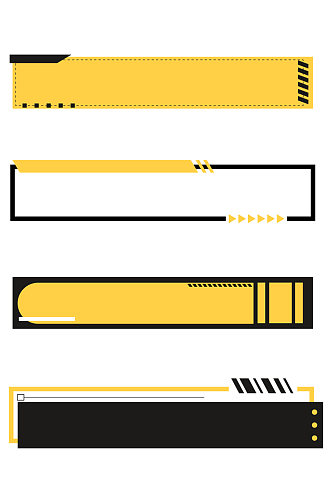 简约不规则线条边框标题框免扣元素