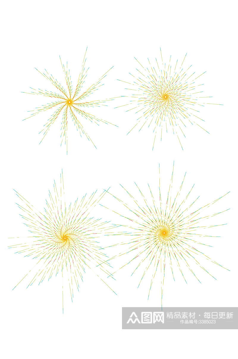 螺旋放射线条花纹免扣元素素材