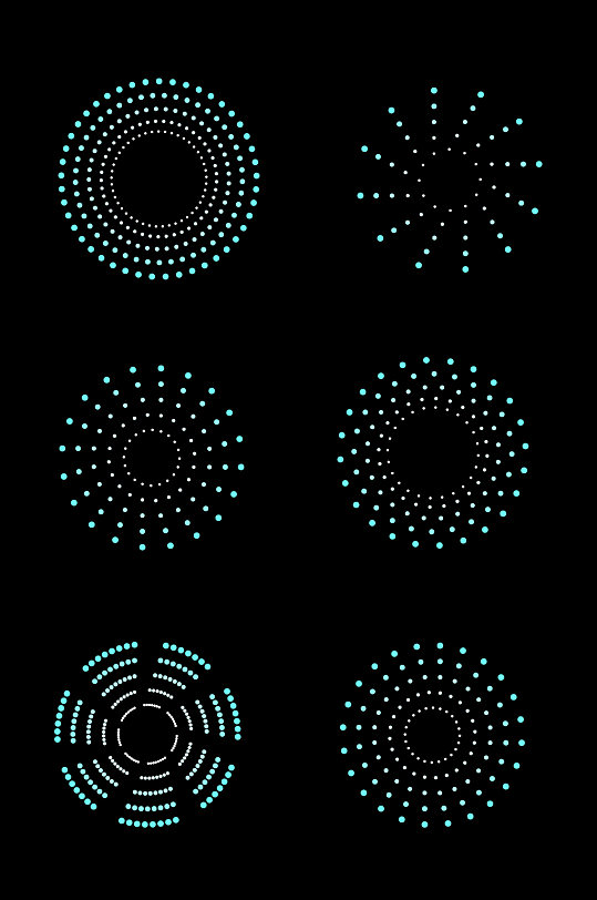 科技风感渐变炫酷光圈光晕光效装饰免扣元素