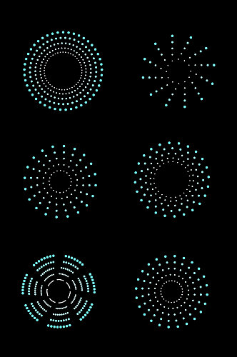 科技风感渐变炫酷光圈光晕光效装饰免扣元素