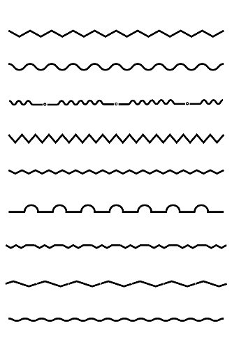 手绘装饰线条不规则波浪线分割线免扣元素