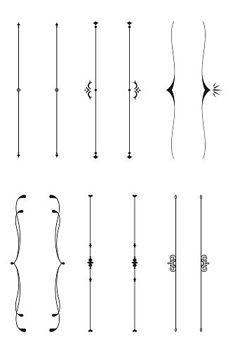 欧式极简分割线风格边框免扣元素