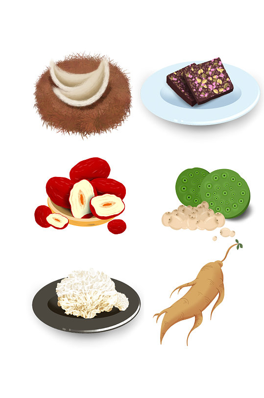 养生补品系列套图免扣元素