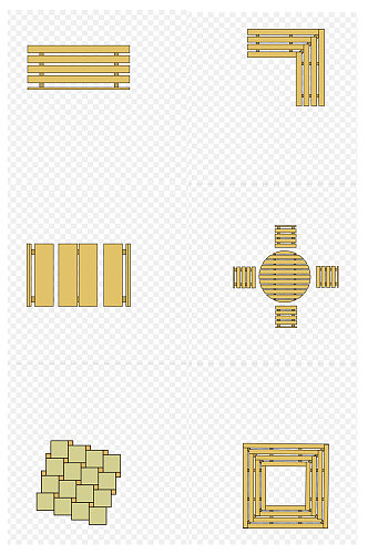 椅子木椅桌子坐垫凉垫夏天凉爽舒适免扣元素