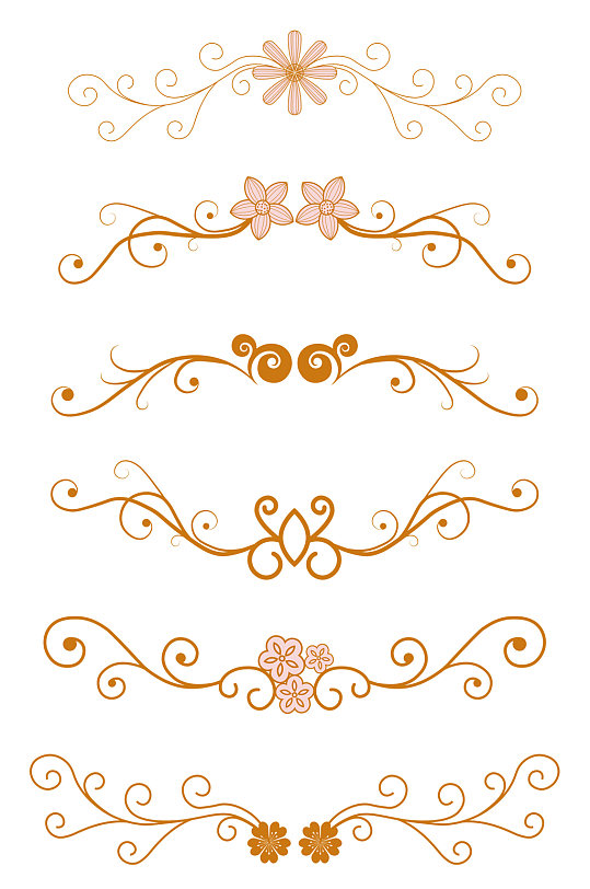 欧式花纹花边古典边框边角分割线免扣元素