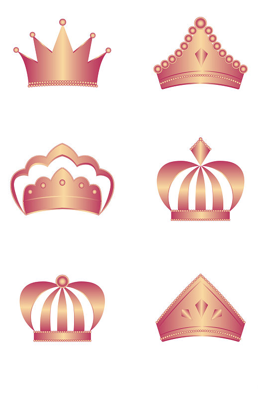 图标皇冠国王女王标志免扣元素