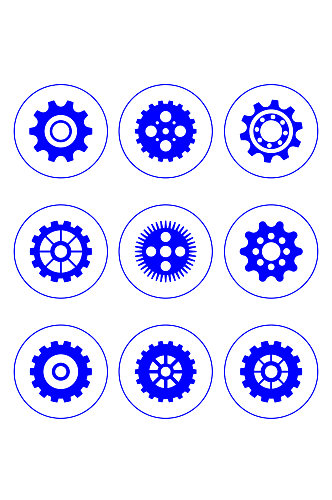 齿轮机械管理零件修理图标免扣元素