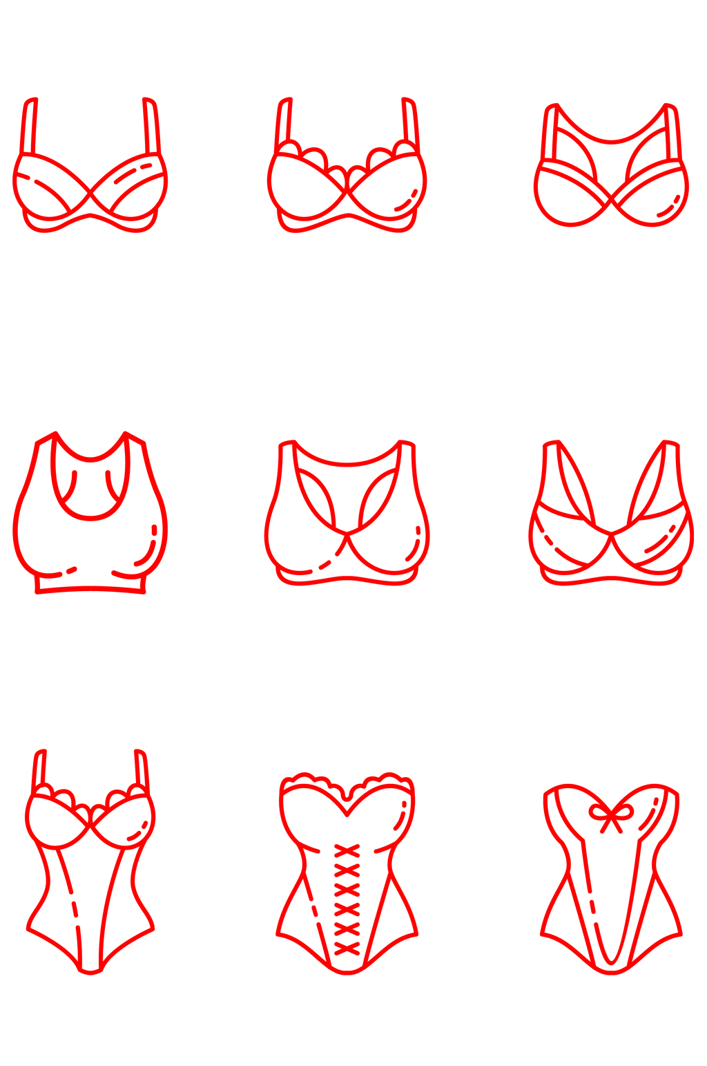 女性裹胸运动衣胸罩图标免扣元素
