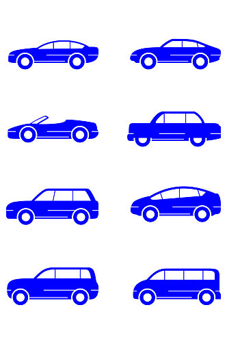 跑车轿车汽车商务车老爷车图标免扣元素