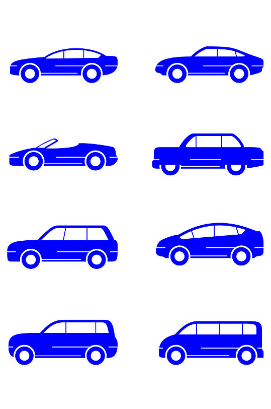 跑车轿车汽车商务车老爷车图标免扣元素