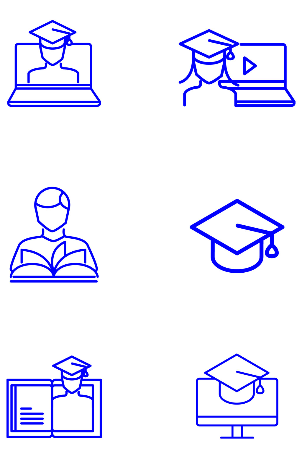 教育学霸学士帽大学生留学习图标免扣元素素材