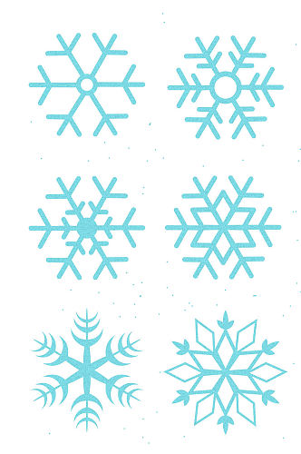 雪花蓝色冬天海报装修图案雪简约免扣元素
